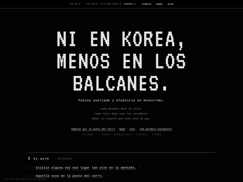 Ni en Korea, menos en los Balcanes